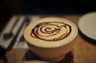 Soy milk and hot chocolate