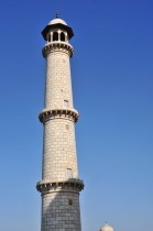 The towers lean slightly outward so if there is ever an earthquake they fall away from the main building