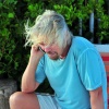 Richard talking on the phone to my Mom