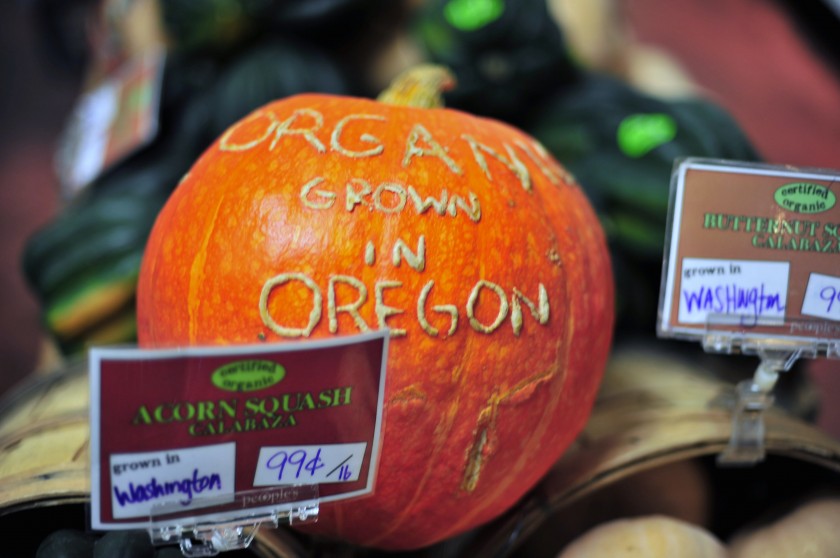 Organic Oregonian pumpkin