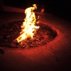 The fire got going