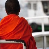 Monk on a boat