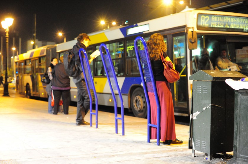 You can lean on these while waiting for the bus