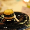With cream on top